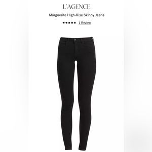 NWOT L’Agence Marguerite high rise black skinny jeans